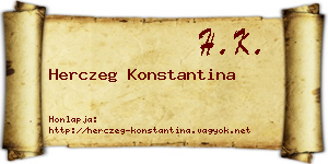 Herczeg Konstantina névjegykártya